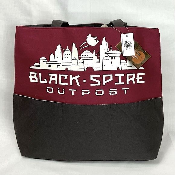 Star Wars Galaxy’s Edge Tote Bag Black Spire Outpost Canvas NWT Disney Parks - Picture 1 of 5